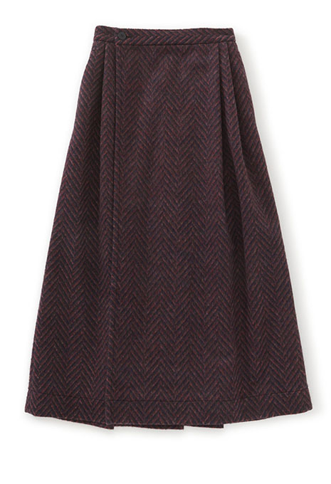 Yamamichi Recycled Wool Wrap Skirt