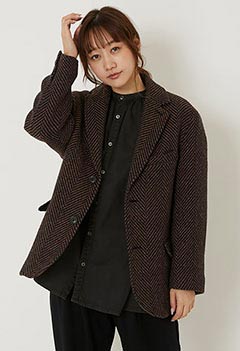 Yamamichi Robbing Tweed Jacket Women's (XS / BROWN)
