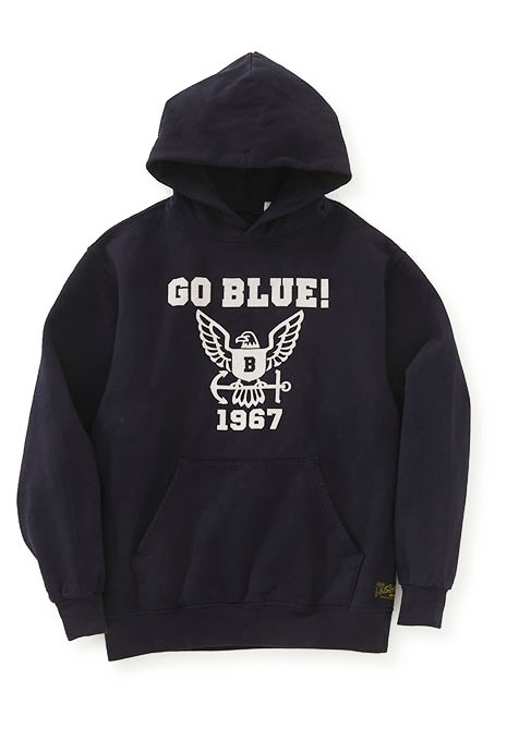SOUTHERN MFG CO. BLUEBLUE GO BLUE pull hoodie sweat fabric