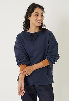 2-tone vintage sweat fabric pullover women's