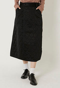 Matrasse jacquard quilted tight skirt