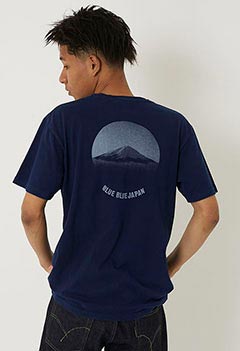 Fujisan Photo Indigo Back Print T-shirts