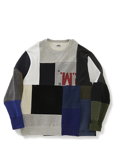 HRR knit patchwork sweater