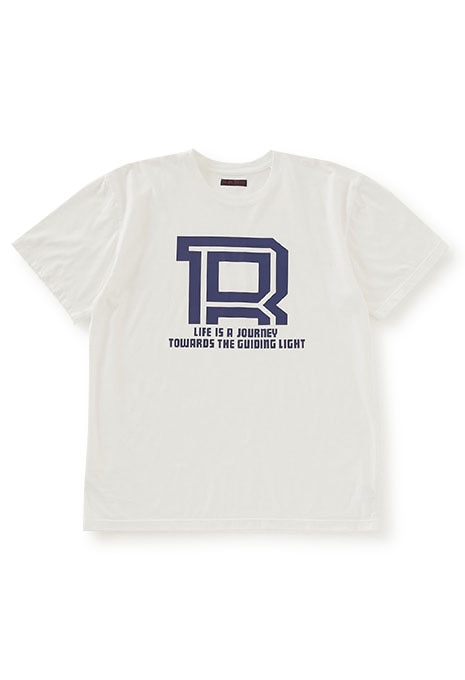 B logo USA down rubber print T-shirts