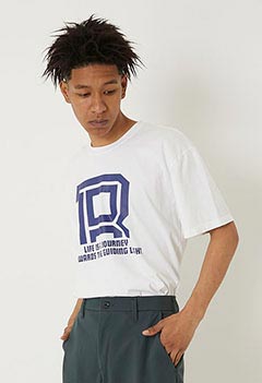Bロゴ アメリカンラバープリント Tシャツ