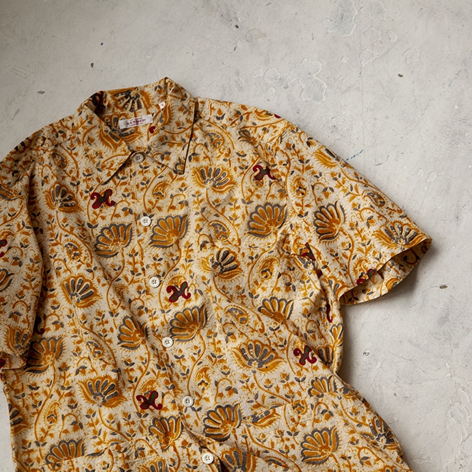 HOLLYWOOD RANCH MARKET Block Print H Paisley Short Sleeve Shirt