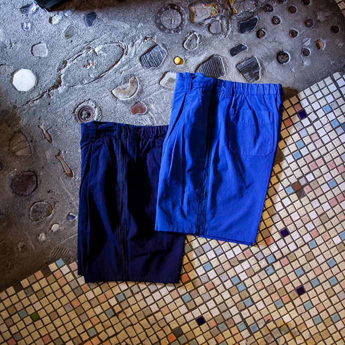 BLUE BLUE JAPAN REWORK Dry Gabba Box Tuck Shorts