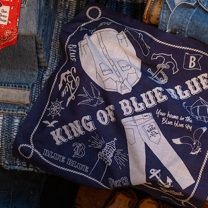 BLUE BLUE KING OF BLUE BLUE バンダナ＆SOUVENIR バンダナ