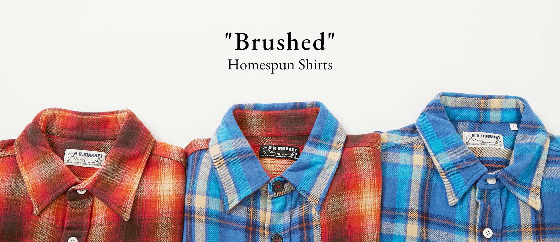 BRUSHED HOMESPUN CHECK SHIRTS | ブラッシュドホームスパンチェック ...