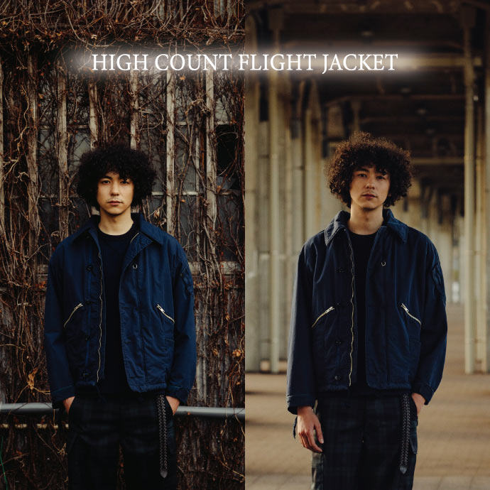 HIGH COUNT FLIGHT JACKET | BLUEBLUE | ブルーブルー | HOLLYWOOD ...