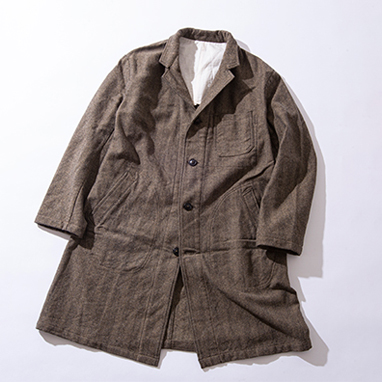 Recycled tweed work coat