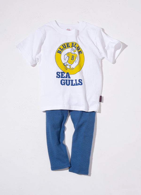 RUSSEL・BLUE BLUE SEAGULLS KIDS T-SHIRT