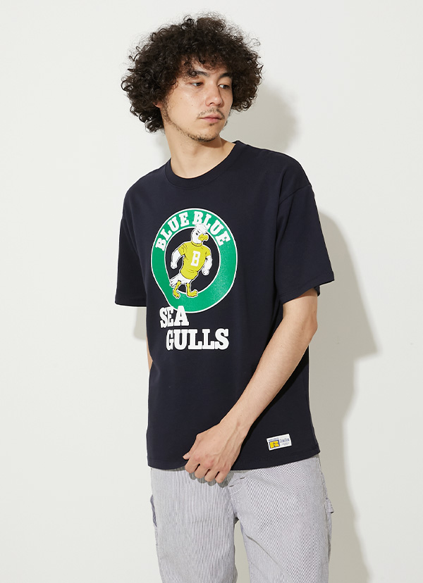 RUSSEL・BLUE BLUE SEAGULLS T-SHIRT