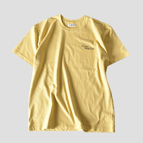 オーガニックコットン HRMエンブロイダリー Tシャツ mustard