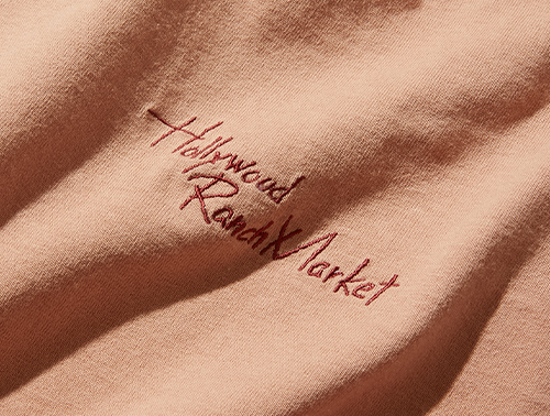 オーガニックコットン HRMエンブロイダリー Tシャツ dark pink