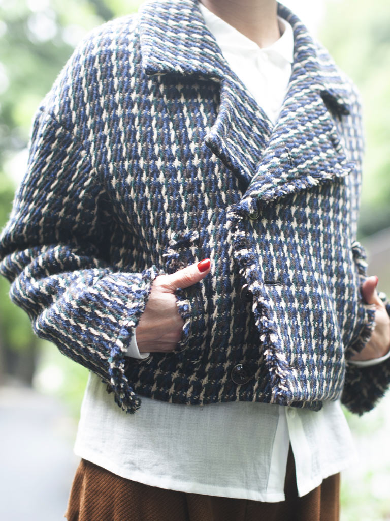 リサイクルウール ダブルショートジャケット ウイメンズ