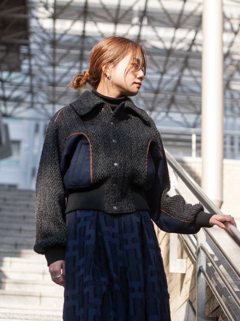 ポップコーン パイピングブルゾン ウイメンズ