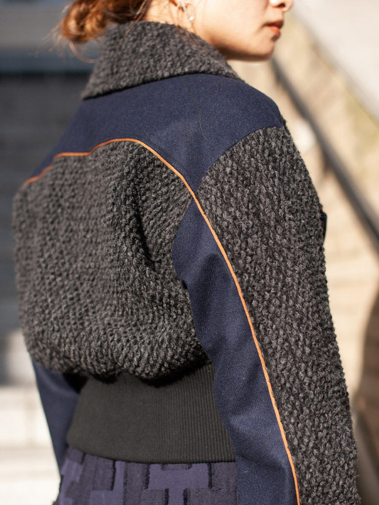 ポップコーン パイピングブルゾン ウイメンズ