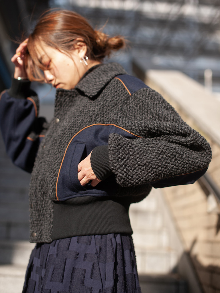 ポップコーン パイピングブルゾン ウイメンズ