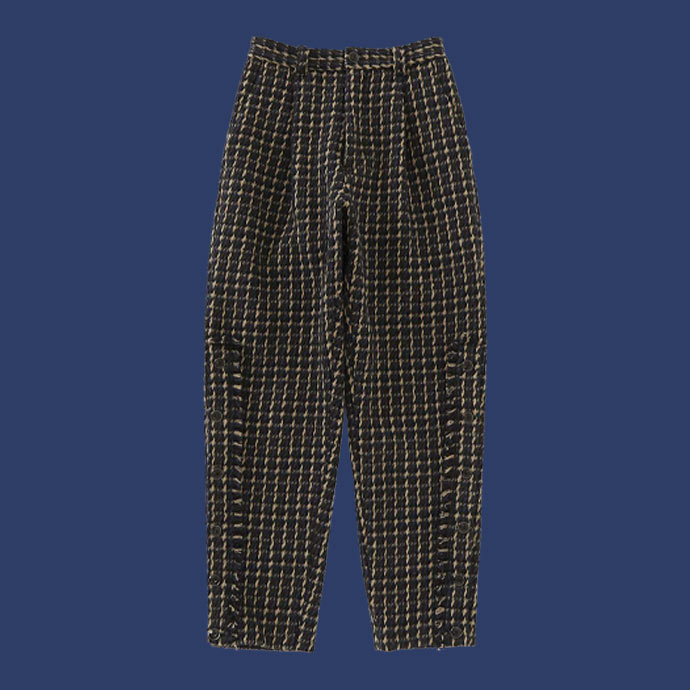 リサイクルウール サイドボタン テーパードパンツ ウイメンズ