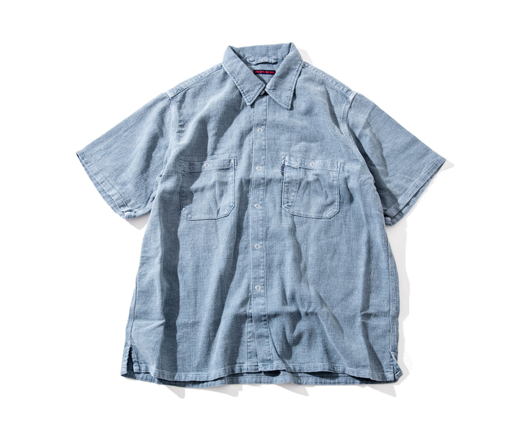 ピグメント プリペラクロス オープンカラースナップ SSシャツ | BLUE BLUE | ブルーブルー