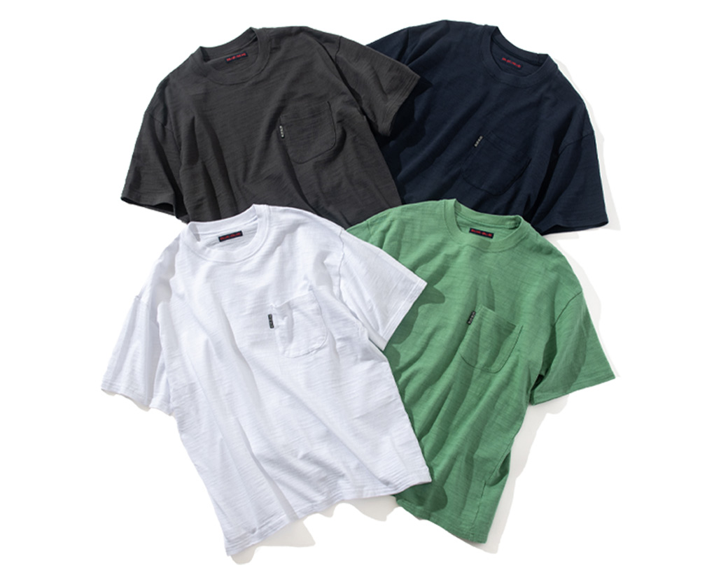 ヘビースラブテンジク クルーネックポケットTシャツ | BLUE BLUE | ブルーブルー