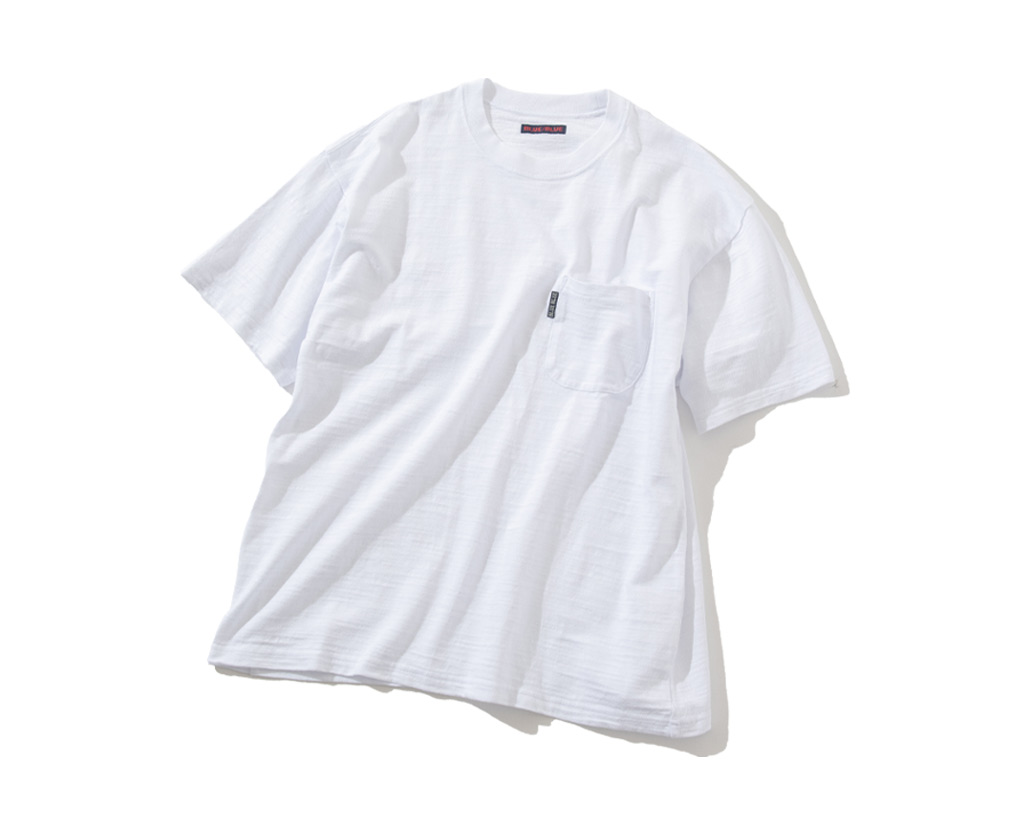 ヘビースラブテンジク クルーネックポケットTシャツ | BLUE BLUE | ブルーブルー