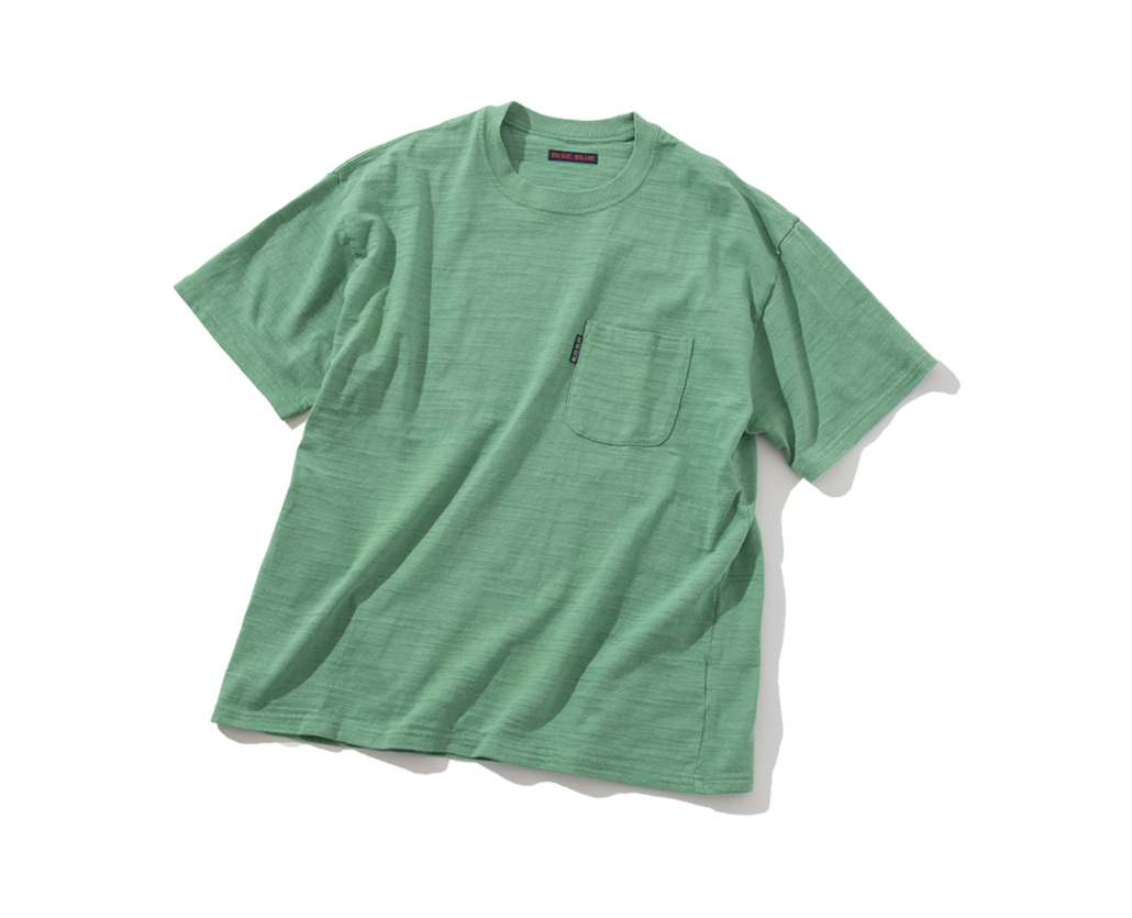 ヘビースラブテンジク クルーネックポケットTシャツ | BLUE BLUE | ブルーブルー