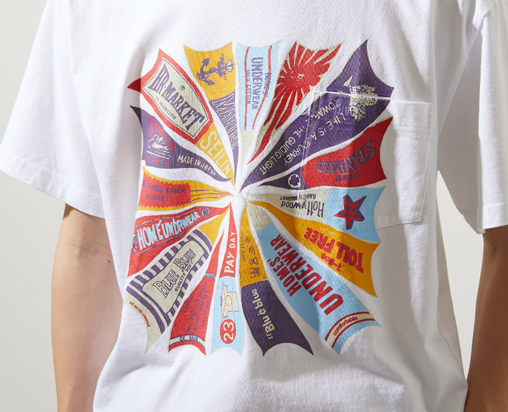 SEILIN FLAG ポケットTシャツ | BLUE BLUE | ブルーブルー