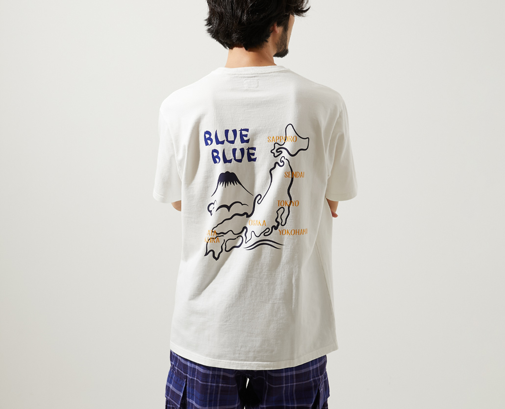 美品 BLUE BLUE ブルーブルー ハリラン 加工 デニム 半袖 シャツ 1 SAILOR'S DREAM SERIES | BLUE BLUE | ブルーブルーHOLLYWOOD