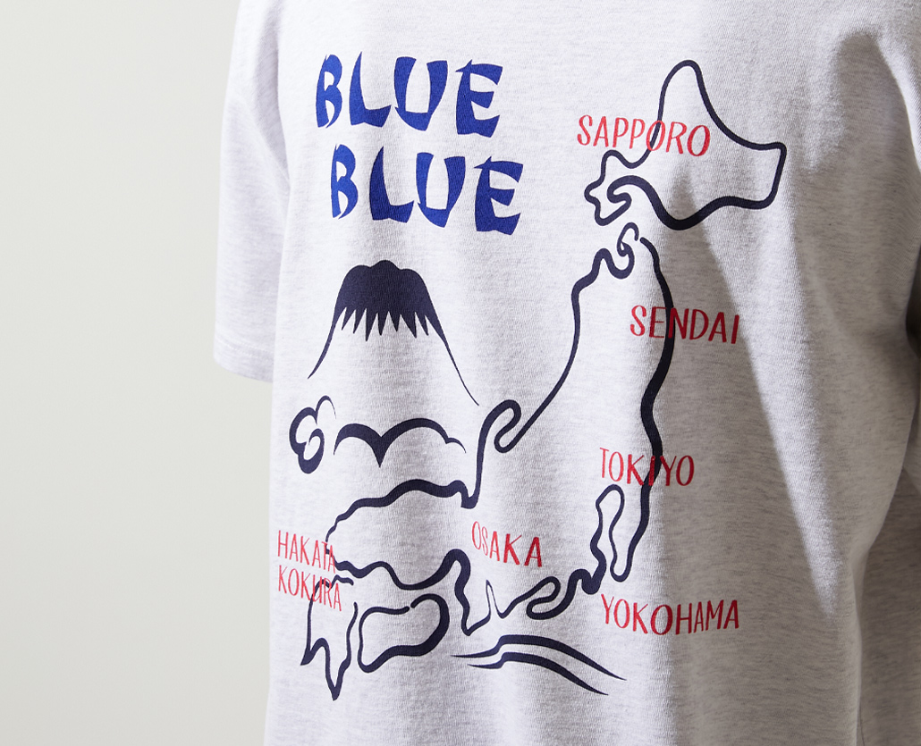 ヘビーテンジク SOUVENIR プリントショートスリーブポケットTシャツ | BLUE BLUE | ブルーブルー