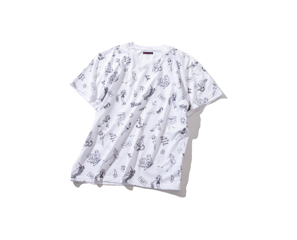 SAILOR'S DREAM オールオーバープリントTシャツ | BLUE BLUE | ブルーブルー