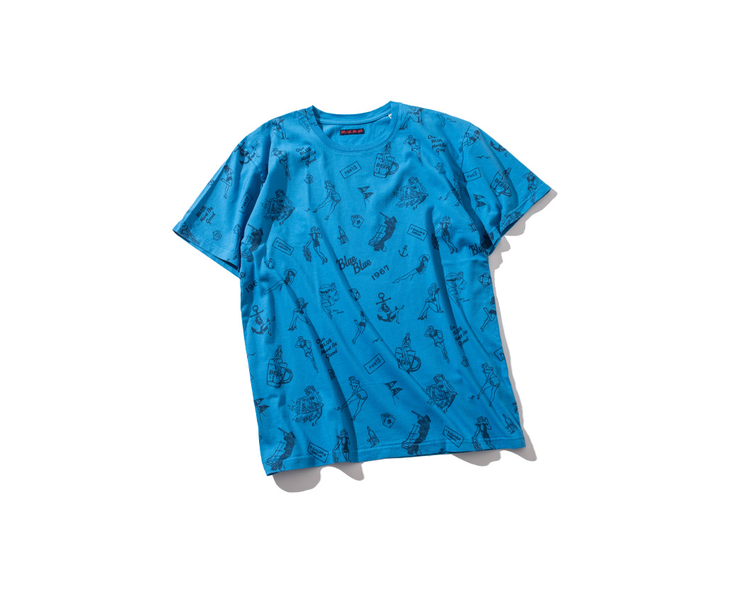 SAILOR'S DREAM オールオーバープリントTシャツ | BLUE BLUE | ブルーブルー