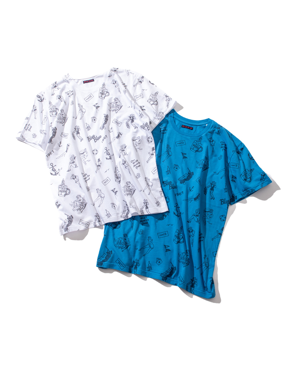 SAILOR'S DREAM オールオーバープリントTシャツ | BLUE BLUE | ブルーブルー