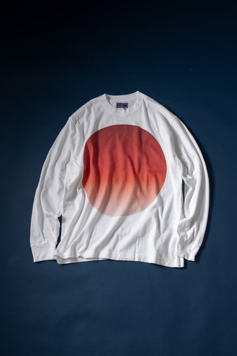 ムライトテンジク オオマルグラデーション ロングスリーブＴシャツ