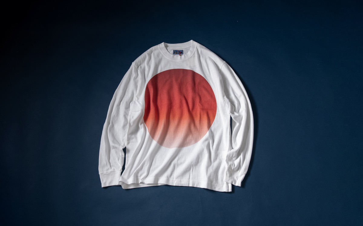 ムライトテンジク オオマルグラデーション ロングスリーブＴシャツ