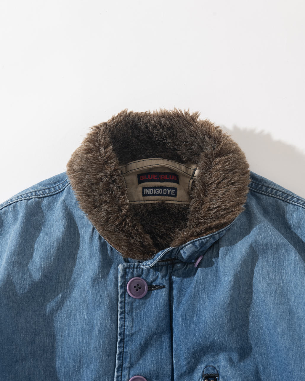 JACQUARD DENIM VINTAGE WASH DECK JACKET　シルエット/ディティール | BLUE BLUE | ブルーブルー