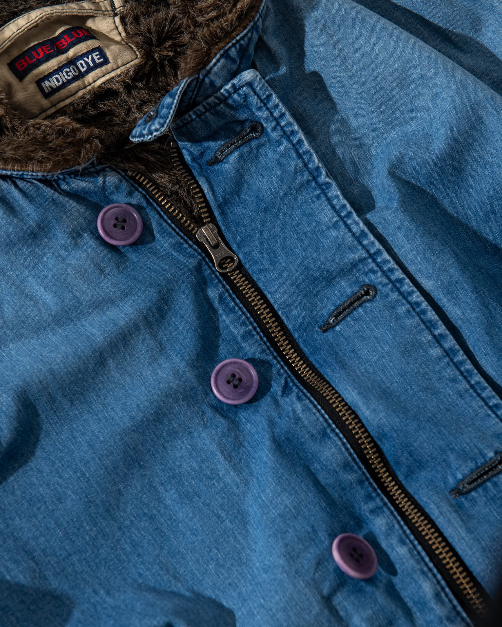 JACQUARD DENIM VINTAGE WASH DECK JACKET　シルエット/ディティール | BLUE BLUE | ブルーブルー