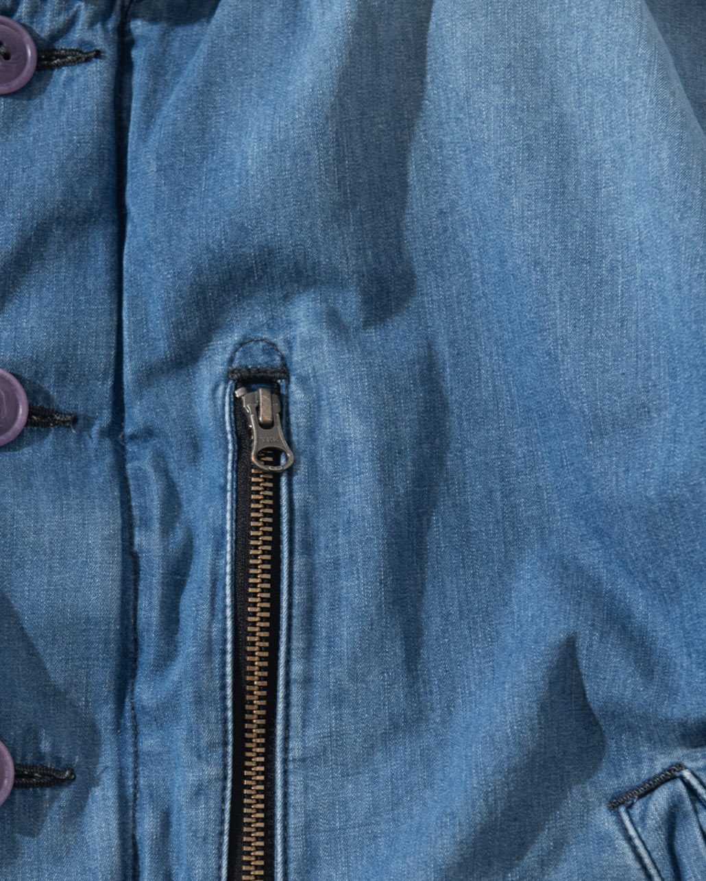 JACQUARD DENIM VINTAGE WASH DECK JACKET　マテリアル | BLUE BLUE | ブルーブルー