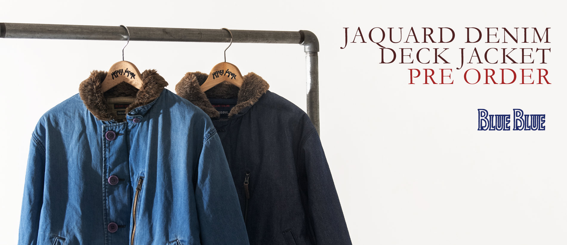 JACQUARD DENIM DECK JACKET PREORDER | BLUE BLUE | ブルーブルー