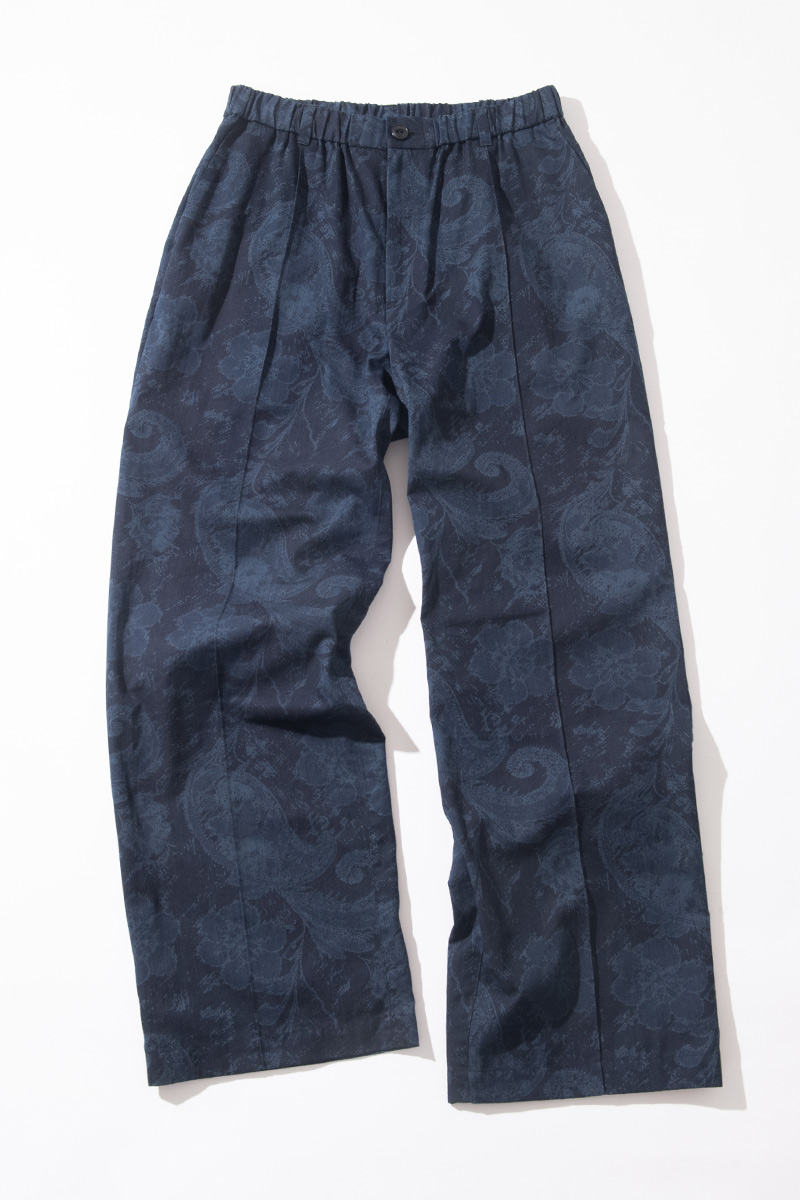 インディゴナイロンサテン ツジガハナドローパンツ