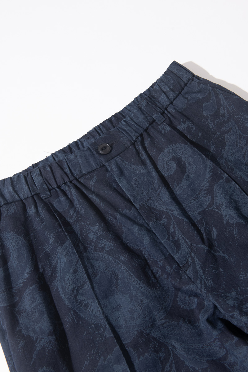 hana　インディゴ24 ばちばちタイプライタークロスバンドカラーオーバーシャツ