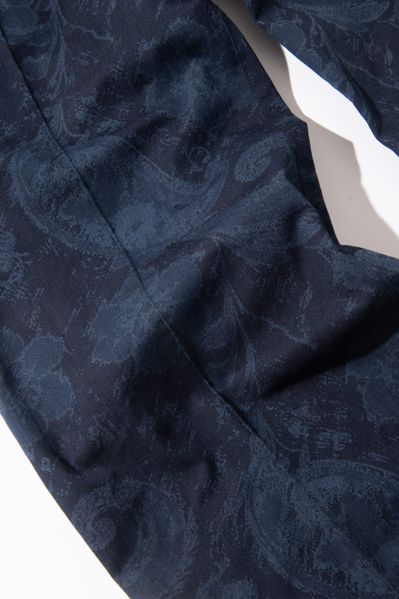 hana　インディゴ24 ばちばちタイプライタークロスバンドカラーオーバーシャツ