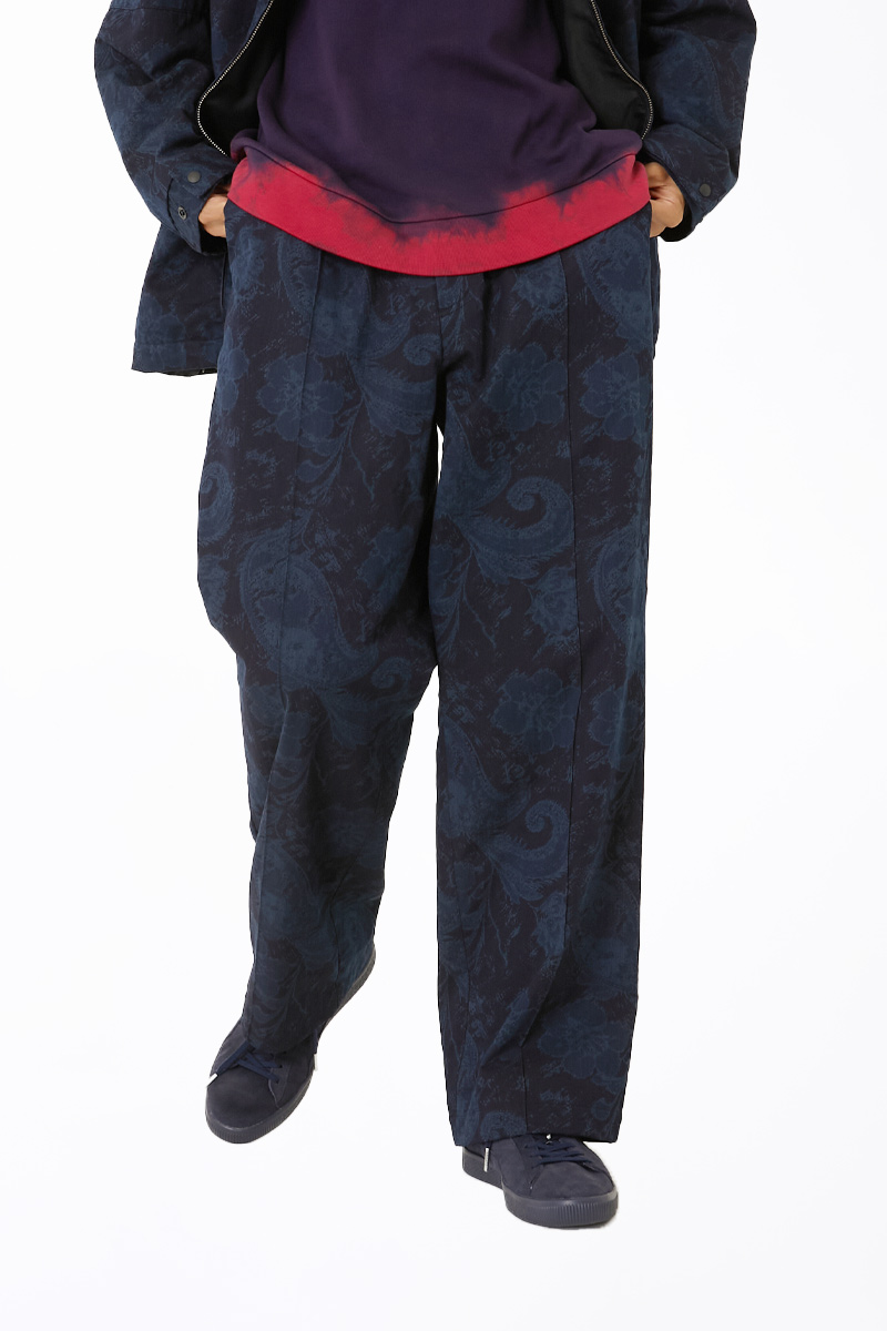 インディゴナイロンサテン ツジガハナドローパンツ