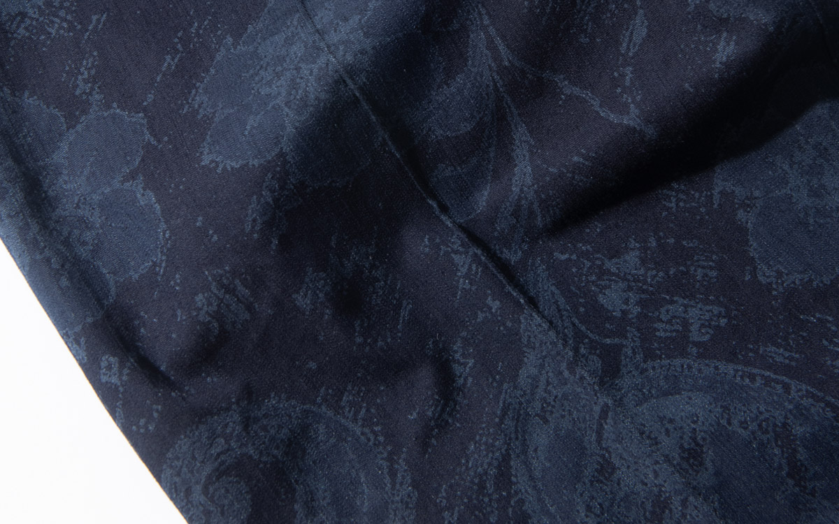 インディゴナイロンサテン ツジガハナドローパンツ