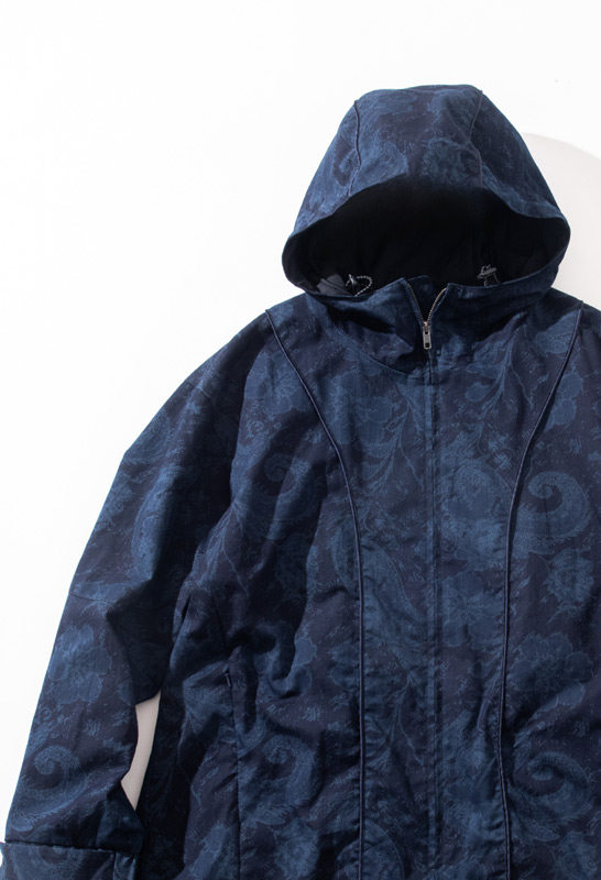 インディゴナイロンサテンツジガハナ フィールドパーカ | BLUE BLUE JAPAN | ブルーブルー ジャパン