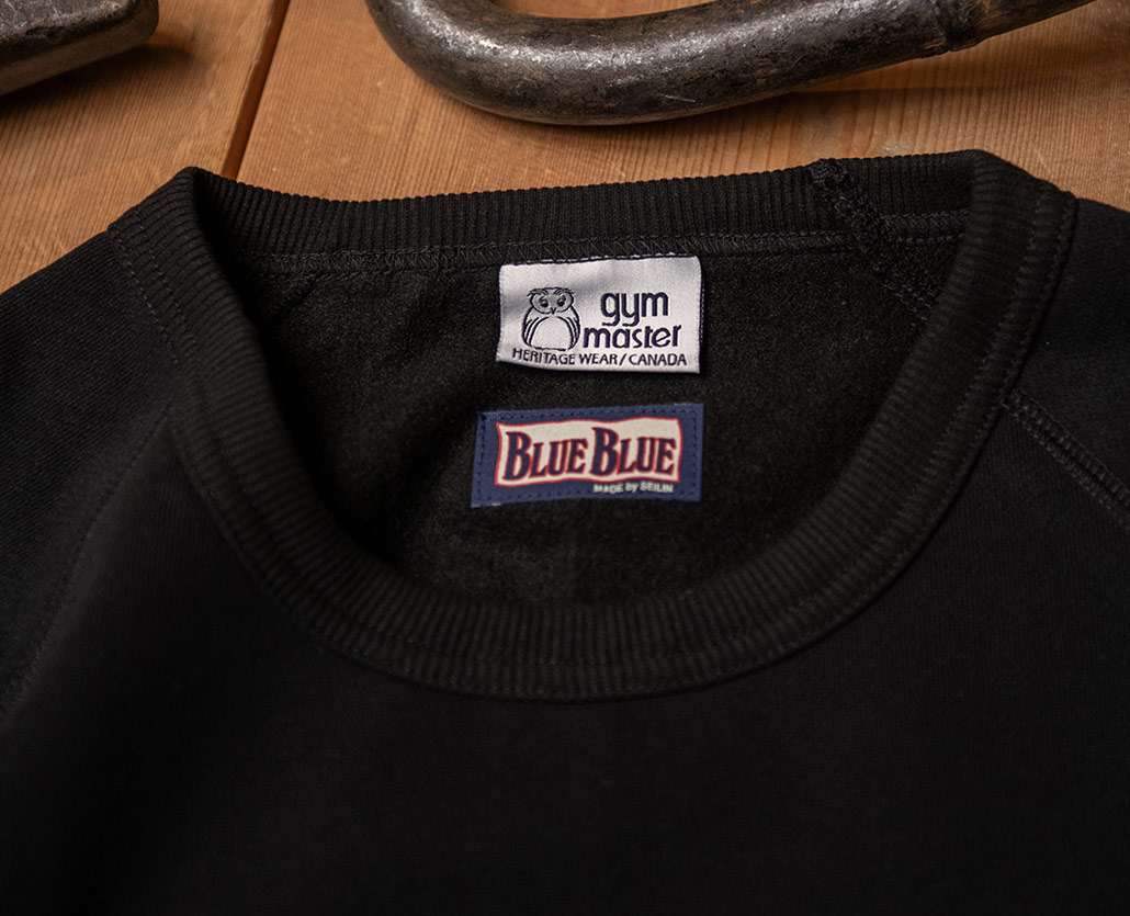 FLEECE LINING SWEAT CREWNECK | BLUE BLUE | ブルーブルー