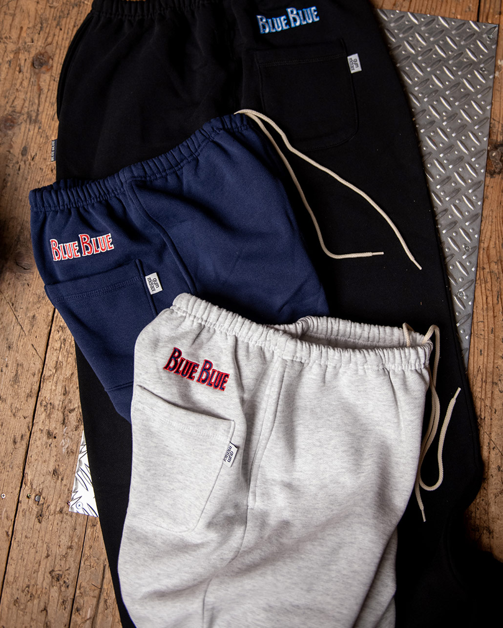 FLEECE LINING SWEAT PANTS | BLUE BLUE | ブルーブルー
