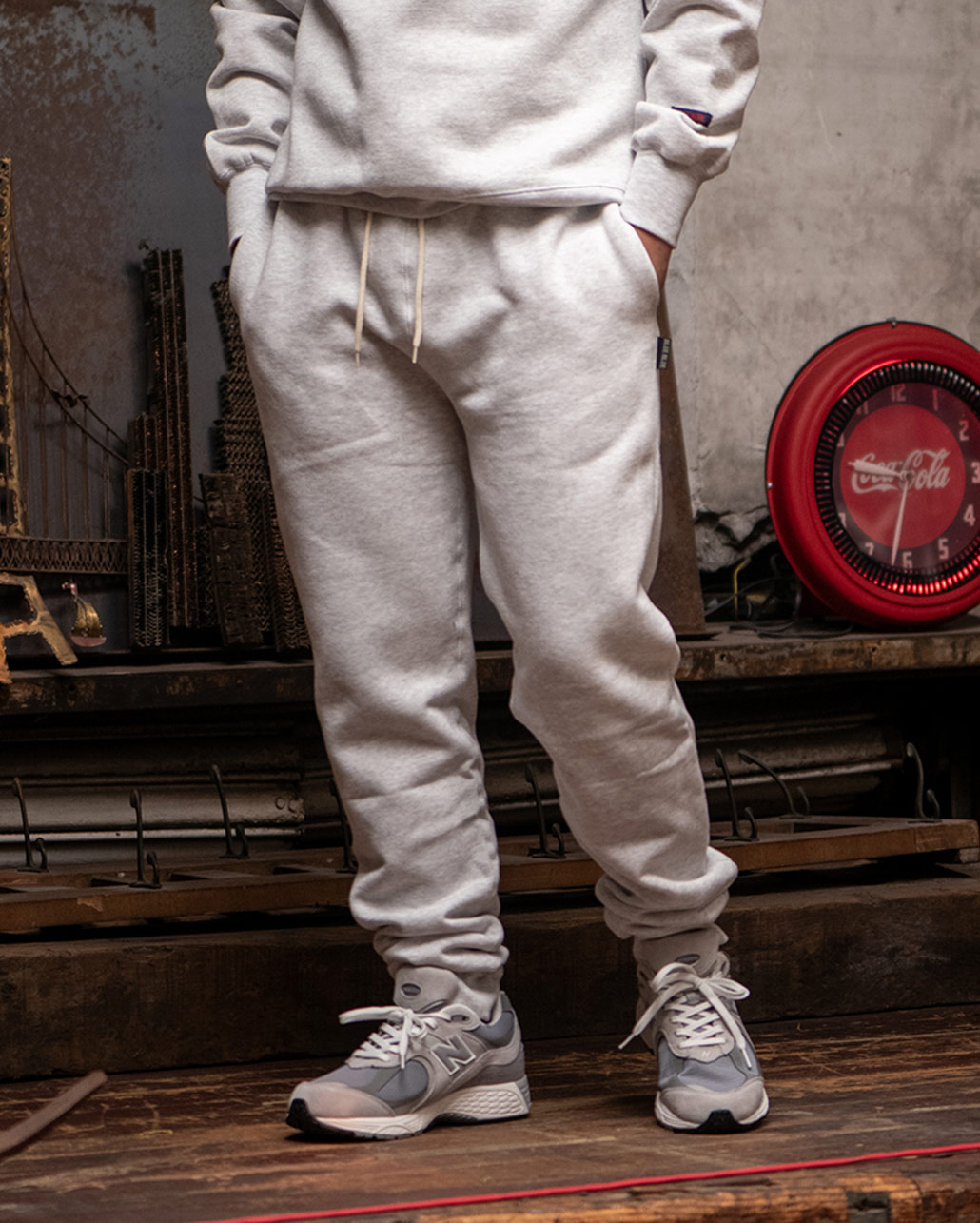 FLEECE LINING SWEAT PANTS | BLUE BLUE | ブルーブルー