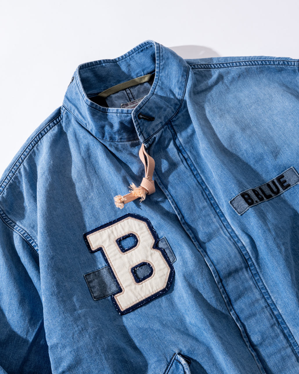 JACQUARD DENIM ATTACHMENT FISHTAIL COAT　シルエット | BLUE BLUE | ブルーブルー